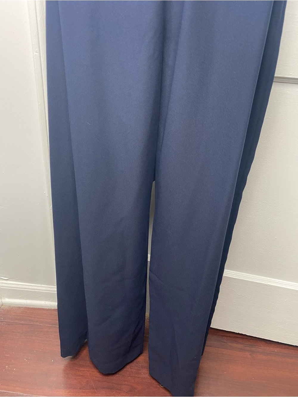Tahari Sleeveless Navy Wrap Midi Dress with Belt No Tags Attached - Picture 7 of 12